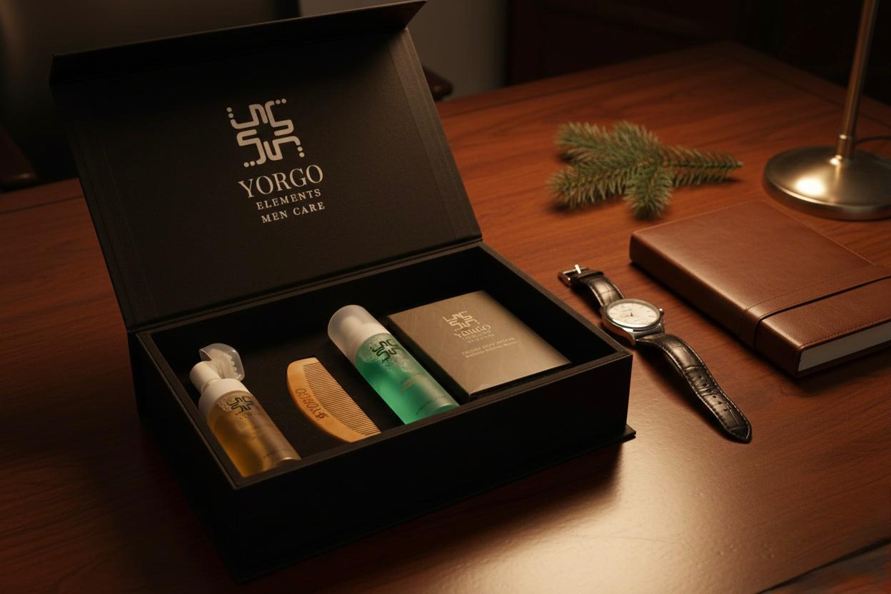 Premium Men's Grooming Gift Box - Luxury Leather Collection
