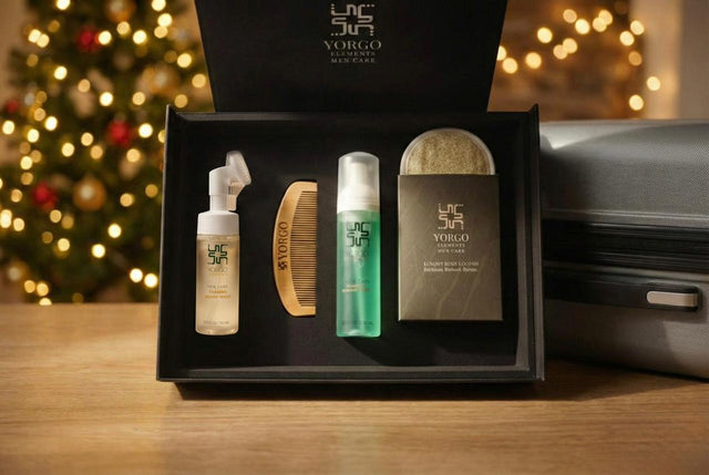 Premium Men's Grooming Gift Box - Luxury Leather Collection